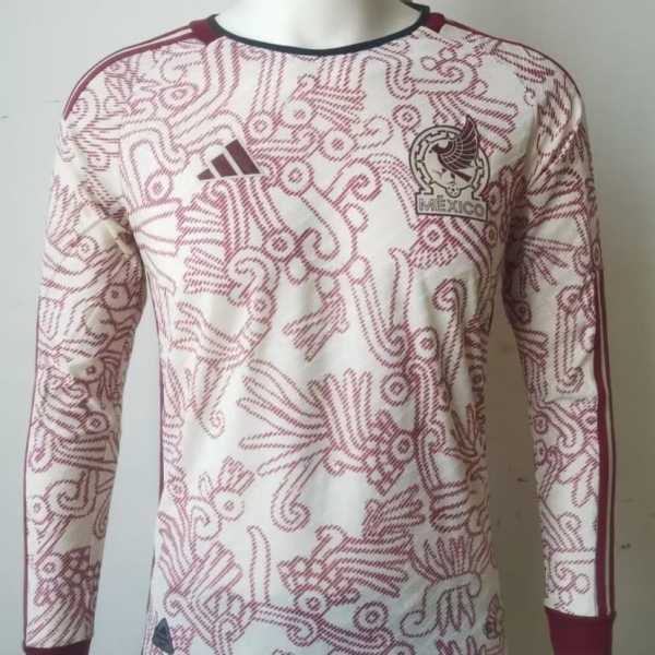 2022 Mexico Away Player Long Sleeve Soccer jersey