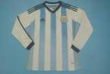 2014 Argentina Home Retro Long Sleeve Soccer jersey