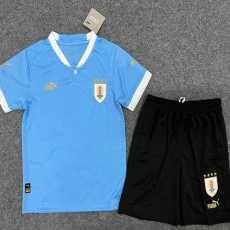2022 Uruguay Home Fans Kids Soccer jersey