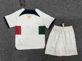 2022 Portugal Away Fans Kids Soccer jersey