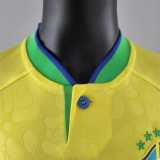 2022 Brazil Home Fans Kids Soccer jersey