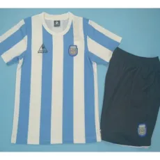 1986 Argentina Home Retro Kids Soccer jersey