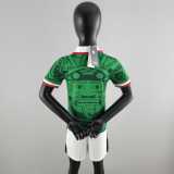 1998 Mexico Home Retro Kids Soccer jersey