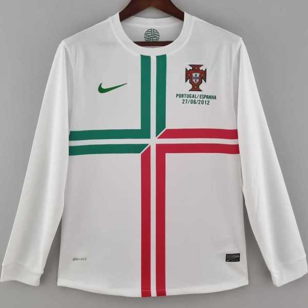 2012/13 Portugal Away Retro Long Sleeve Soccer jersey