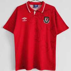 1992 Wales Home Retro Soccer jersey