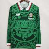 1998 Mexico Home Retro Long Sleeve Soccer jersey
