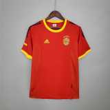 2002 Spain Home Retro Soccer jersey