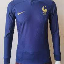 2022 France Home Player Long Sleeve Soccer jersey