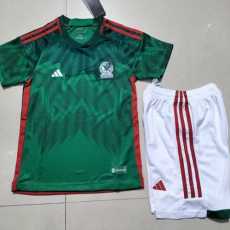2022 Mexico Home Fans Kids Soccer jersey