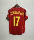 2004 Portugal Home Retro Soccer jersey