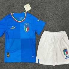 2022 Italy Home Fans Kids Soccer jersey