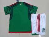 2022 Mexico Home Fans Kids Soccer jersey