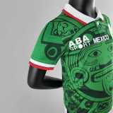 1998 Mexico Home Retro Kids Soccer jersey