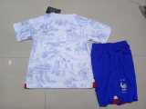 2022 France Away Fans Kids Soccer jersey