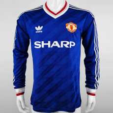 1986/87 Man Utd 3RD Retro Long Sleeve Soccer jersey