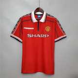 1998/99 Man Utd Home Retro Soccer jersey