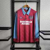 1995/97 West Ham Home Retro Long Sleeve Soccer jersey
