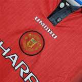 1996/97 Man Utd Home Retro Long Sleeve Soccer jersey