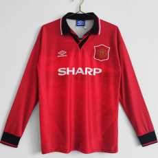 1994/96 Man Utd Home Retro Long Sleeve Soccer jersey