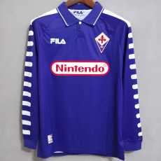 1998/99 Fiorentina Home Retro Long Sleeve Soccer jersey