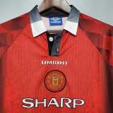 1996/97 Man Utd Home Retro Long Sleeve Soccer jersey