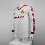 1986/87 Man Utd Away Retro Long Sleeve Soccer jersey