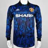 1992/93 Man Utd Away Retro Long Sleeve Soccer jersey