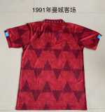 1991 Man City Away Retro Soccer jersey