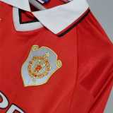 1999/00 Man Utd Home Retro Long Sleeve Soccer jersey