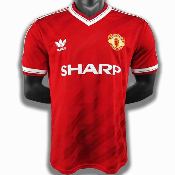 1986/87 Man Utd Home Retro Soccer jersey
