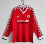 1982/83 Man Utd Home Retro Long Sleeve Soccer jersey
