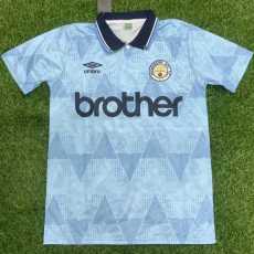 1988/89 Man City Home Retro Soccer jersey