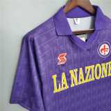 1989/90 Fiorentina Home Retro Soccer jersey