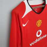 2004/06 Man Utd Home Retro Long Sleeve Soccer jersey