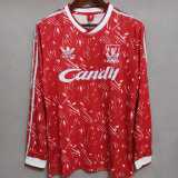 1989/90 LIV Home Retro Long Sleeve Soccer jersey