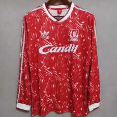 1989/90 LIV Home Retro Long Sleeve Soccer jersey