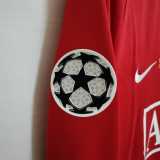 2007/08 Man Utd Home Retro Long Sleeve Soccer jersey