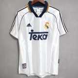 1999/00 R MAD Home White Retro Soccer jersey