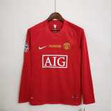 2007/08 Man Utd Home Retro Long Sleeve Soccer jersey