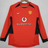 2002/04 Man Utd Home Retro Long Sleeve Soccer jersey