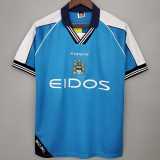 1999/00 Man City Home Retro Soccer jersey