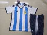2022 Argentina Home Fans Kids Soccer jersey