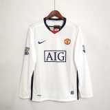 2008/09 Man Utd Away Retro Long Sleeve Soccer jersey