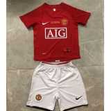 2007/08 Man Utd Home Retro Kids Soccer jersey