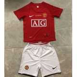 2007/08 Man Utd Home Retro Kids Soccer jersey