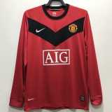 2009/10 Man Utd Home Retro Long Sleeve Soccer jersey
