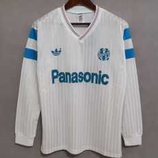 1990/92 Marseille Home Retro Long Sleeve Soccer jersey