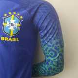 2022 Brazil Away Player Long Sleeve Soccer jersey