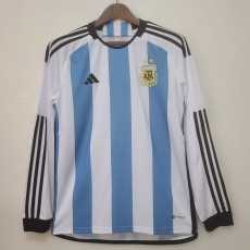 2022 Argentina Home Fans Long Sleeve Soccer jersey