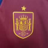 2022 Spain Home Fans Long Sleeve Soccer jersey